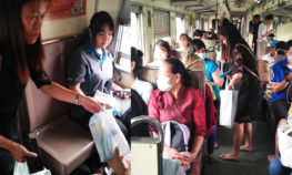 SEEK Ministry in a train bound to Chaochengsao Thailand